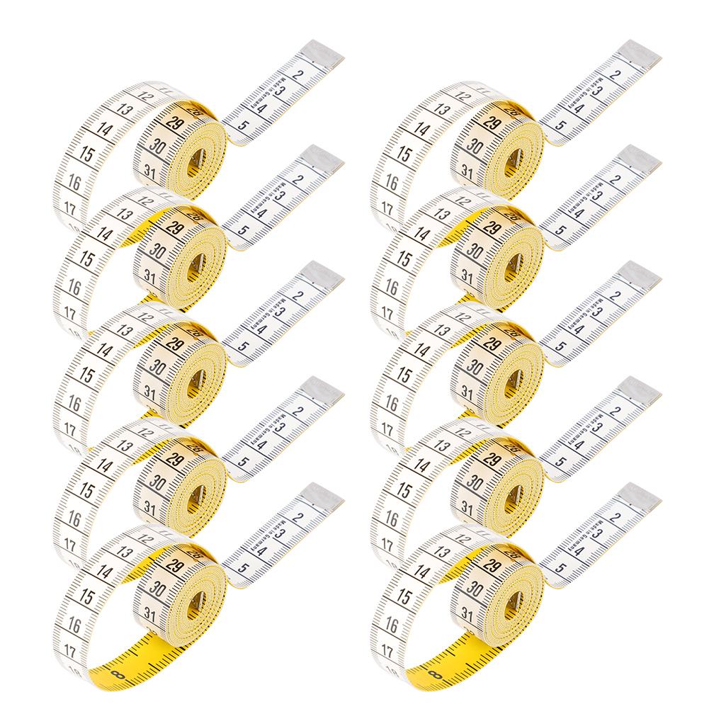 10 Pcs Tape Measure PU Material Soft Measuring Ruler 150cm 60in for Multiple Purposes
