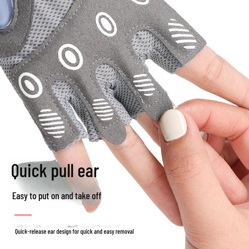 Unisex Stoßdämpfende Silikon-Fahrradhandschuhe - Outdoor Rutschfest, Verschleißfest, Halbfinger für Fitness