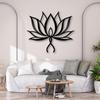 Lotus Metal Wall Art Minimalist Flower Silhouette Yoga Decor Spiritual Home Zen Mandala Inspired