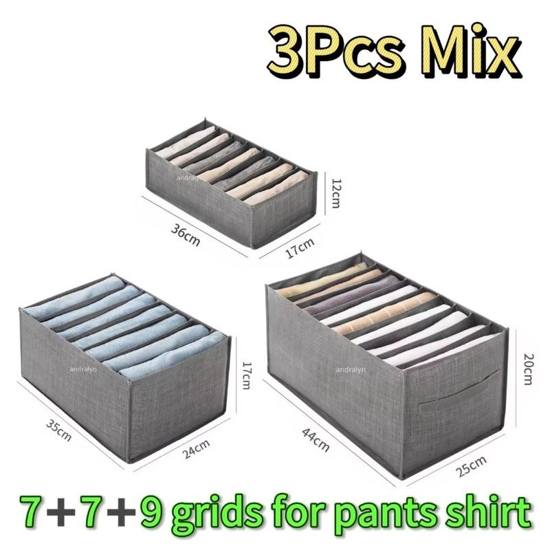 Organizer for Drawer Clothes Organizer Pants Jeans Storage Box Cabinet Drawer Organizer Underwear Socks T-Shirt Wardrobe Storage