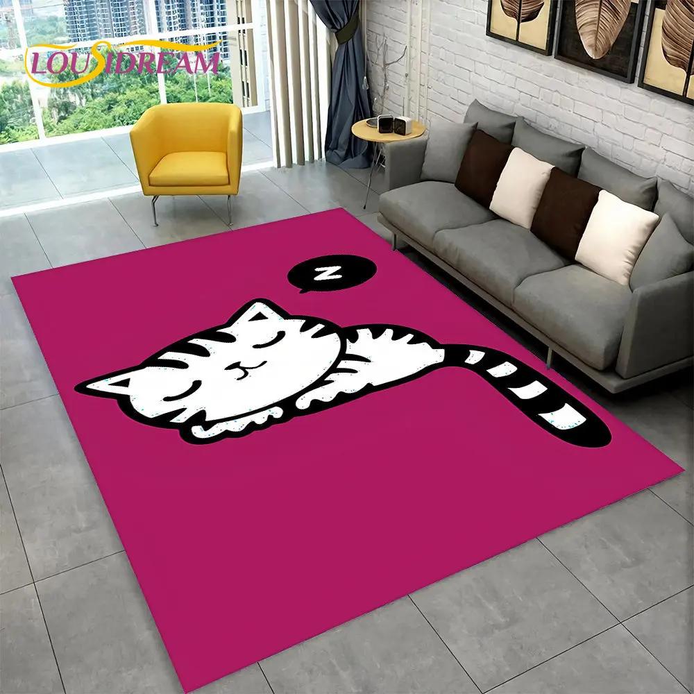 Roztomilý kobereček Cartoon Area Koberec,Koberec do obývacího pokoje Dětská ložnice Pohovka Dekor rohožka, Dětská hrací protiskluzová podložka na podlahu