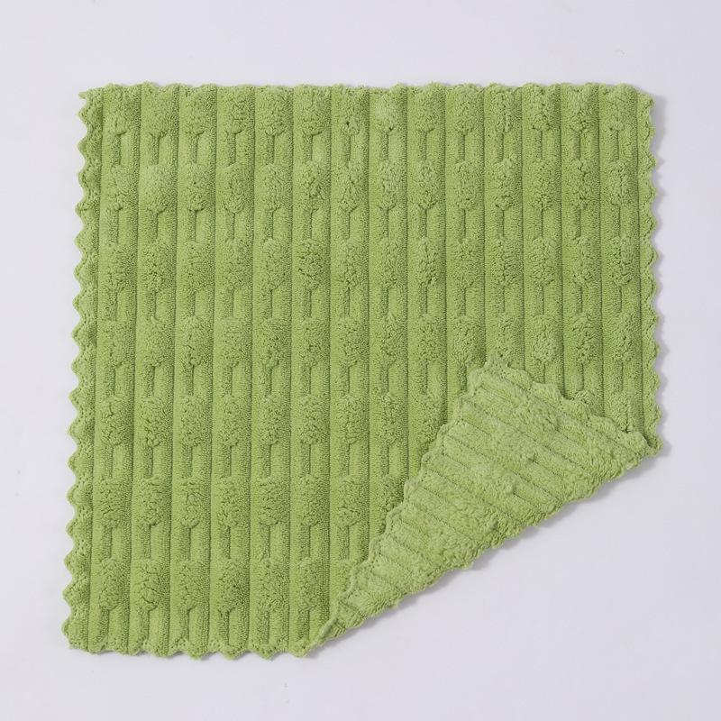 Thickened Absorbent Bamboo-Polyester Lint-Free Cleaning Towel 30x30 CM