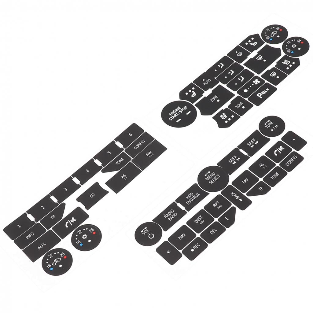 Svarte reparasjonsklistremerker Klimakontroll Høykvalitets vinyl