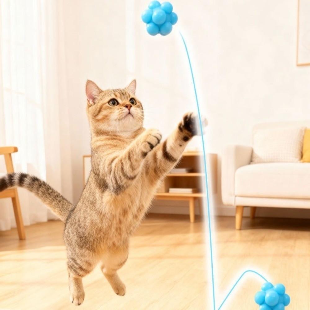Bite-resistant Bouncy Ball High Elasticity Kitten Toy Cat Toy Supplies  Self-pleasure Relief