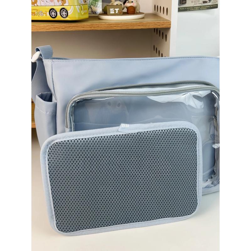Y2K Japonské Harajuku Školské Tašky pre Dospievajúce Dievčatá Priehľadná Itabag Crossbody Taška DIY Odznaky Display Plate Ita Taška
