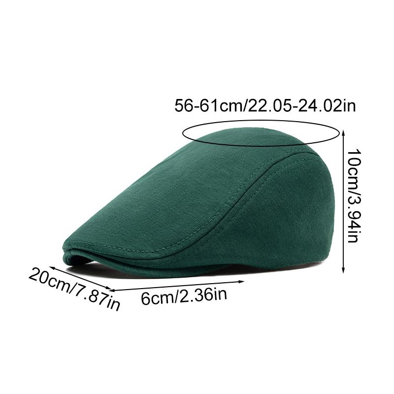 1 Unidad Boina de Hombre Estilo Británico Golf Cabbie Plana Poliéster Moda Sombrero Ivy Gorra Gatsby Newsboy