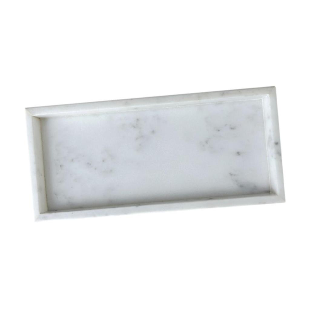 Marble Serving Tray, Marble Elegant Jewelry Tray, Decorative Countertop Organizer for Club Kitchen Office Decor