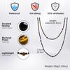 Ethnic Men's Black Natural Stone Long Chain Necklace,Vintage Two-layers Beaded Collars,Jewelry Gift for Huasband Dad Him