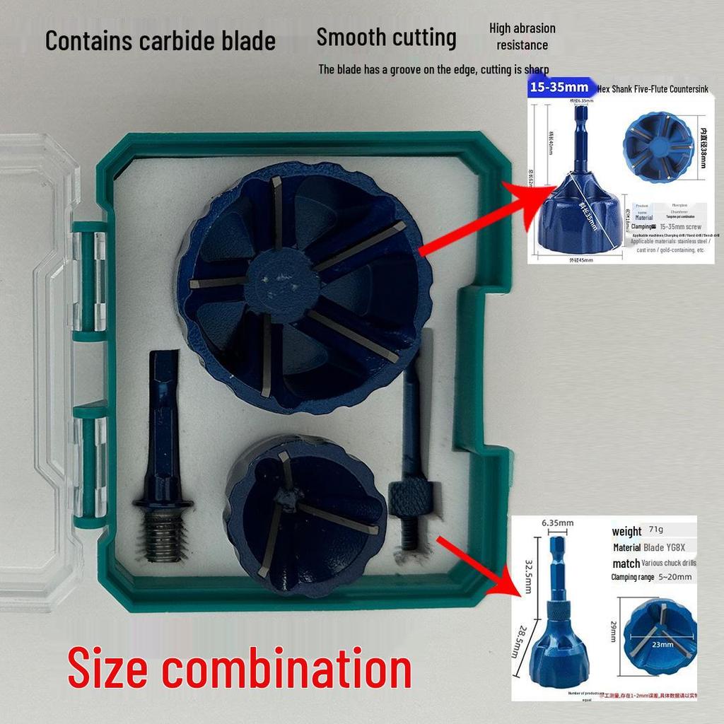 Alloy Deburring and Chamfering Tool for Metal, Wood, Plastic, and Cast Iron
