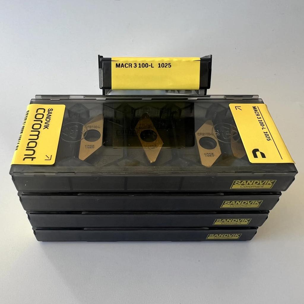 Original Sandvik / MACR3100-L 1025 CNC lathe carbide blade tool 10 Pcs