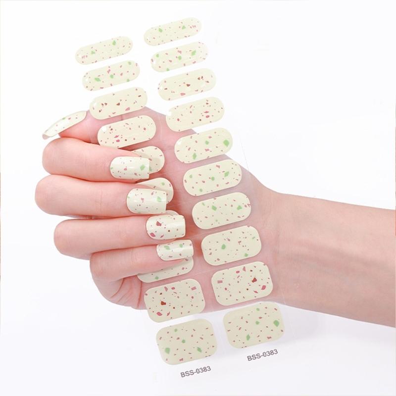 Semi Cured Gels Nails Stickers Nails Polish Strips Korean Style Gels Nails Strips Nails Art Decortions for Party