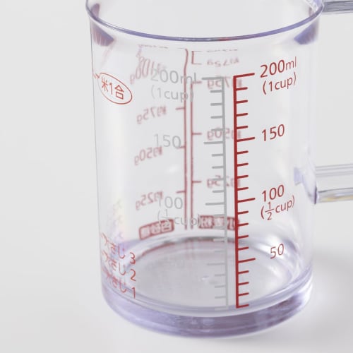 Kai Corporation KAI Drip Resistant Pour Anywhere Heat Resistant Measuring Cup 200ml Dishwasher Safe Clear KAI KITCHEN Made In Japan DH8125