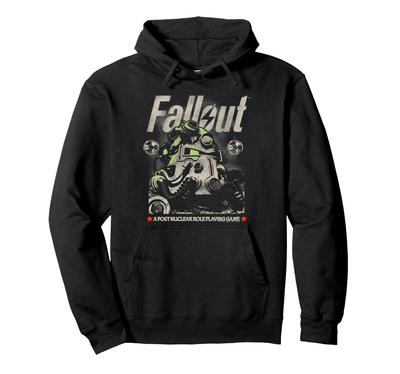 Fallout Video Game Distressed Character Portrait Hoodie