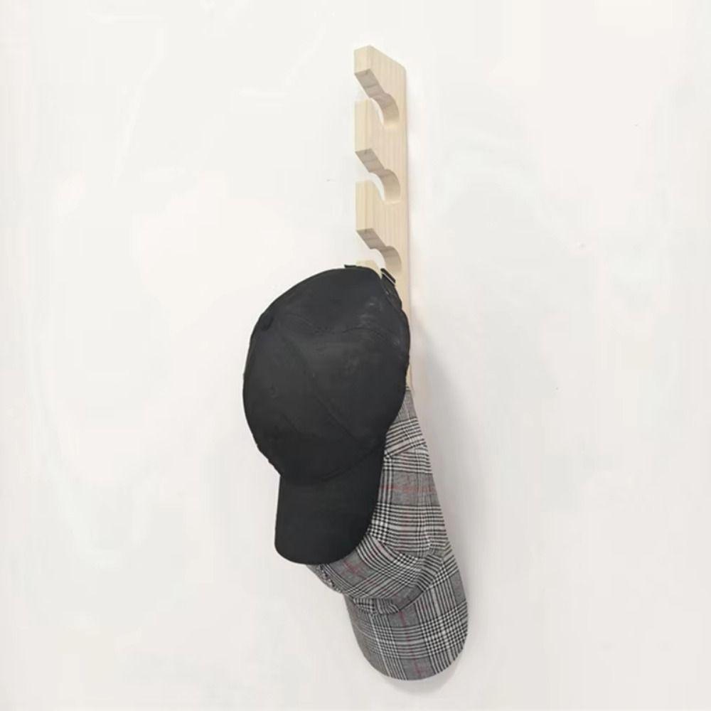 5 Hooks Baseball Cap Organizer Space-Saving Hat Display Shelf Wall Mounted Hat Rack  Home Decor