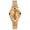 REGINALD Golden Lady Watch Date Crystal Styles Women's Dress Clock Water Proof Dress Wristwatch