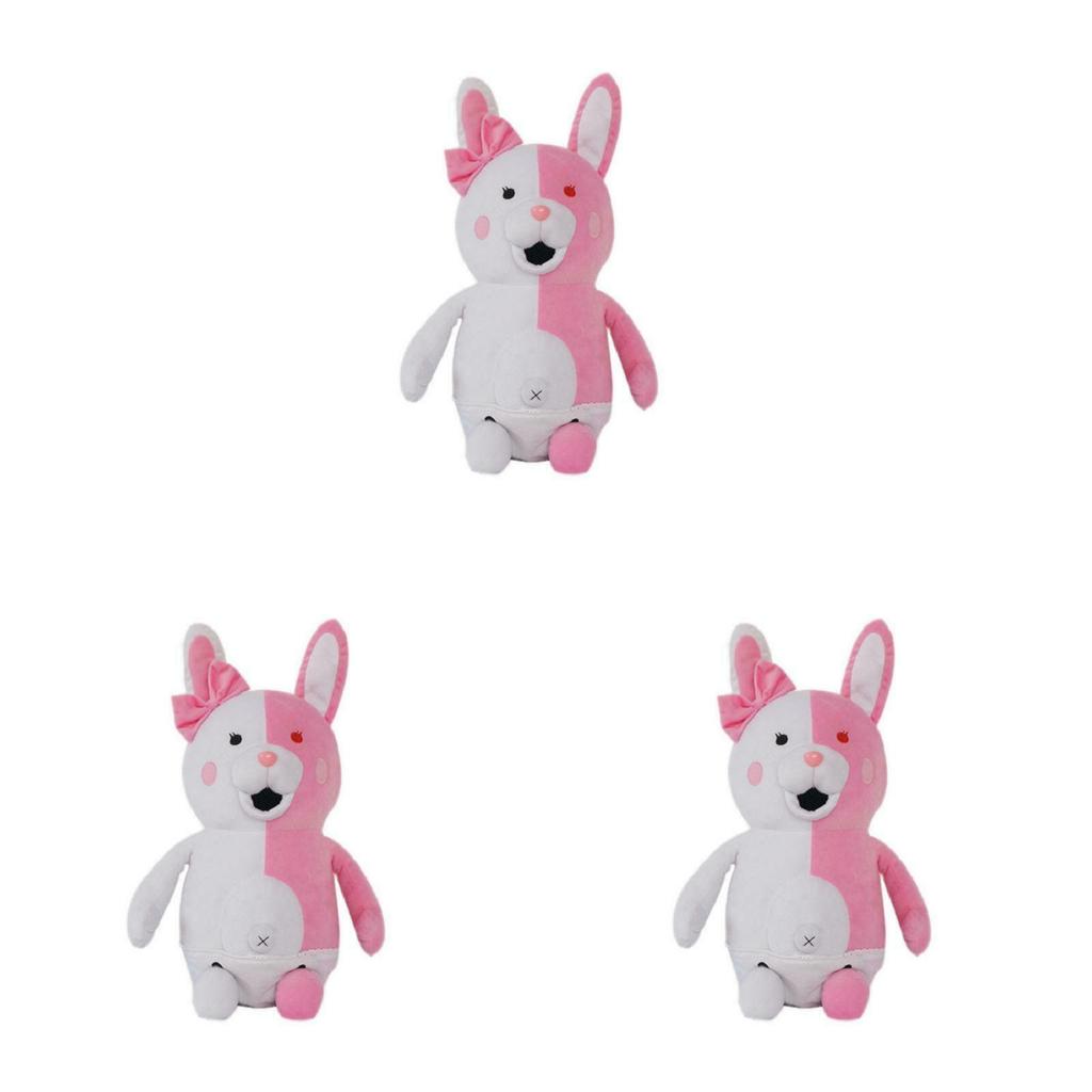 Adorable Danganronpa Monokuma Bear And Monomi Rabbit Soft Plush Stuffed Doll Toy