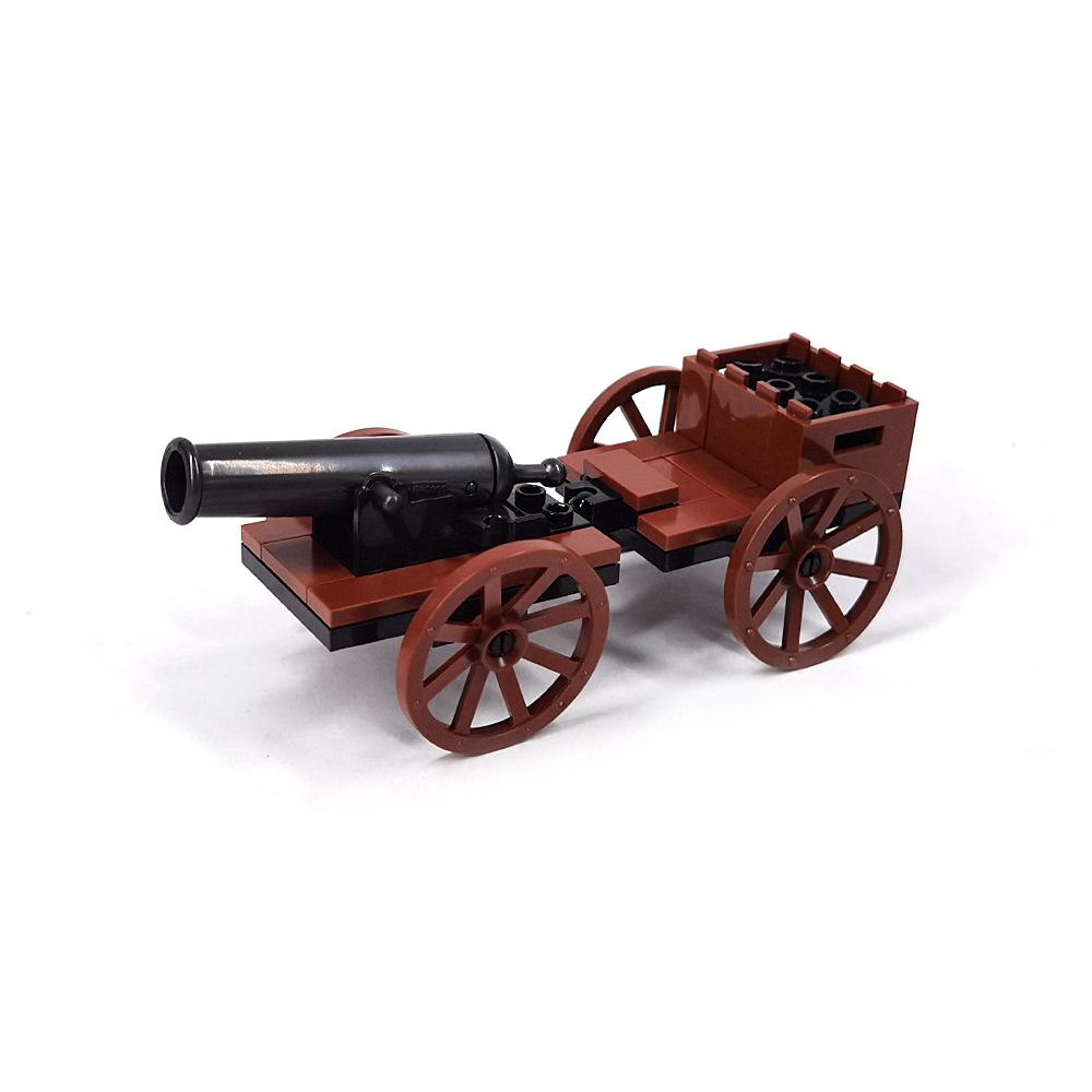 Medieval Military Cannon Small Particle Soldier Figurine Building Block Pirate Ship Artillery Scene Ornament Toy