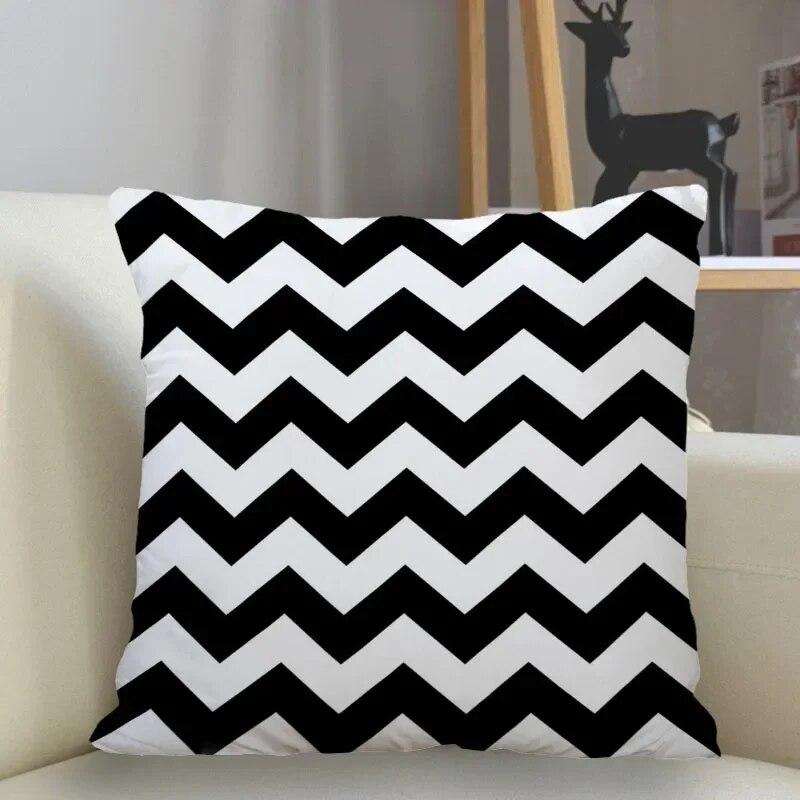Striped Color Pillowcase Square Cover Zipper