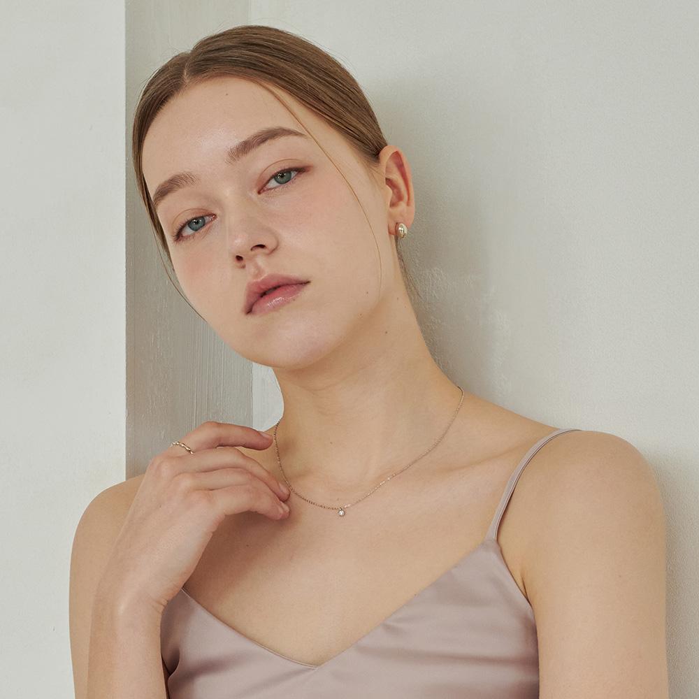 Loveenb [14K Gold] Pebble & Earrings
