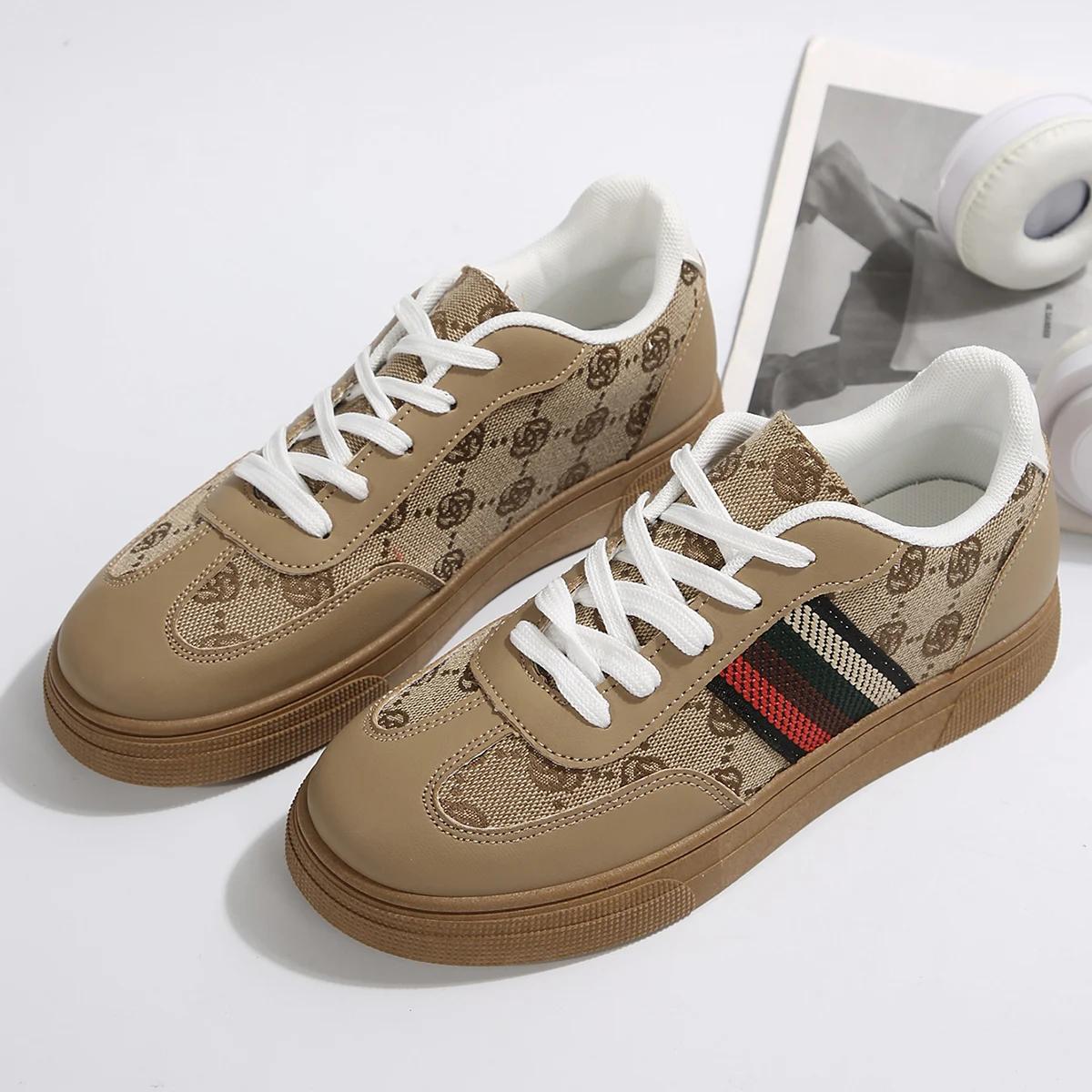 

Fashion Women Sneakers Ladies Outdoor Walking Designer Shoes Fashion Casual Flat Vulcanize Sneakers Women Comfortable Classical Shoes 36 хаки