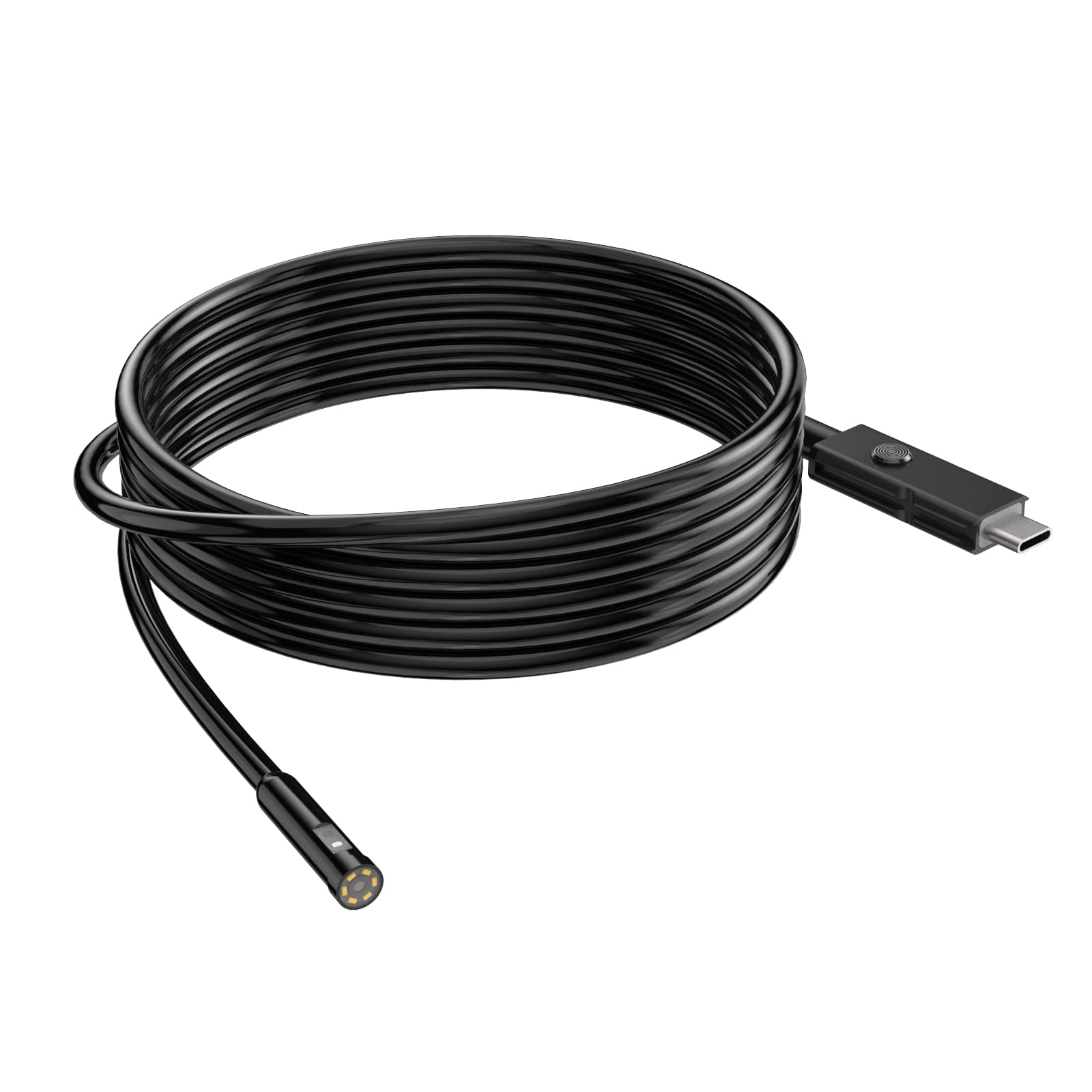 

5m Camera Line Snake Camera Fiberscope Dual Lens Line Parts Industrial Endoscope Cable Compatible with NTS500B Not (Display Included) (5M-5MM) чорний