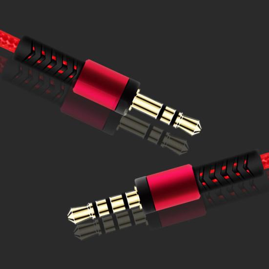 3.5mm Jack Male to Male Audio Cable 1.2m Aux Cable Volume Control with Mic for iPhone for iPad