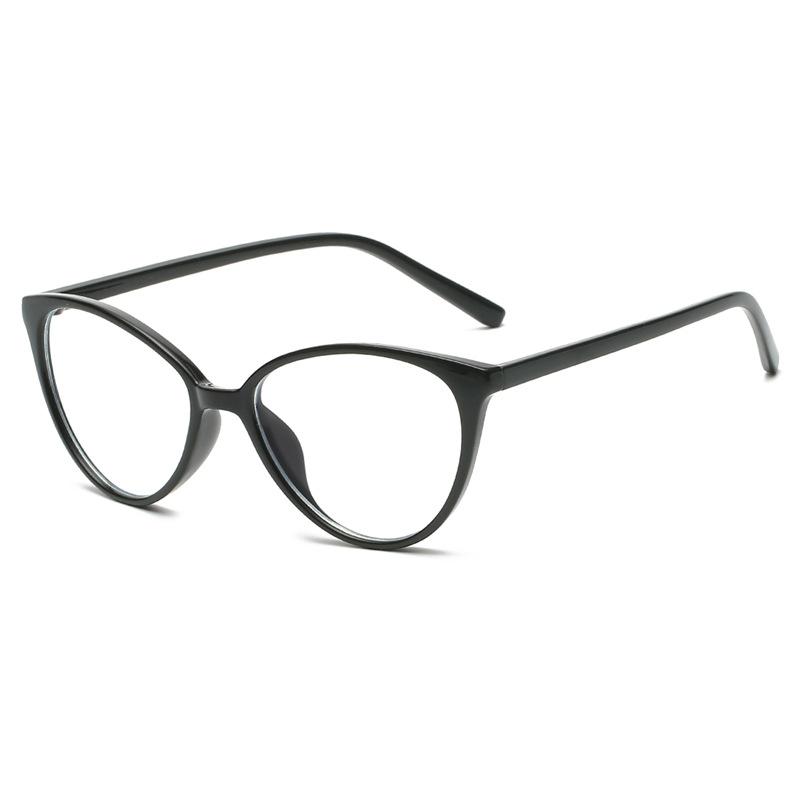 

Fashion Anti-Blue Light Glasses Retro Women Computer Gaming Eye Protection Cat eye Plain Glass Spectacles Eyeglasses Frame as shown чёрный