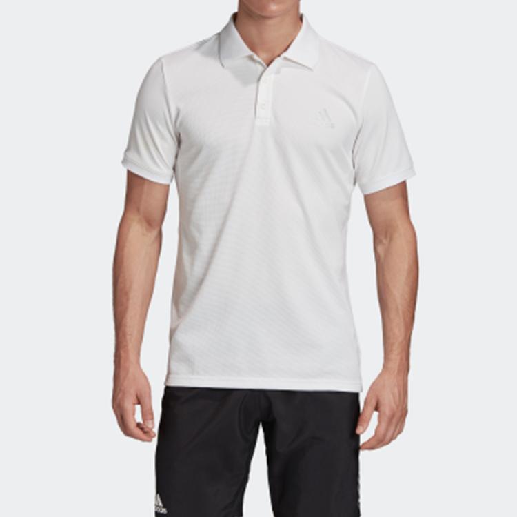 Adidas Tennis Polo Shirt with Collar Men Tops White FK0744