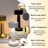 LED desk lamp retro bar touch dimming 3-color rechargeable dining table night light, used for bedroom desktop bar decoration