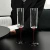 European Style Red Lever Champagne Glass Home Premium Feeling Creative Glass Red Wine Glass Highball Glass High-grade Wine Set