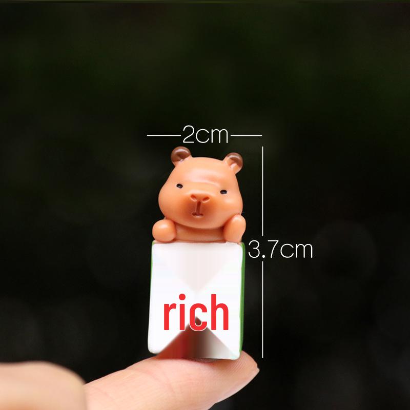 New Year Fortune Capybara Figurine - Blind Bag Toy for Micro Landscape & Desktop Ornament