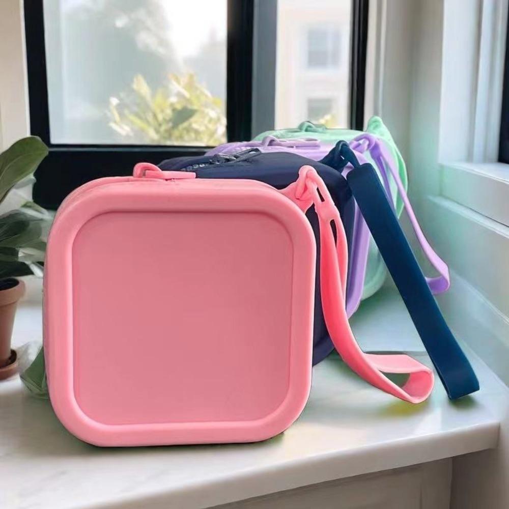 Mini Silicone Organizer Wallet Coin Purse Smooth Zipper Waterproof Travel Pouch Macaron Color Earphone Bag Students