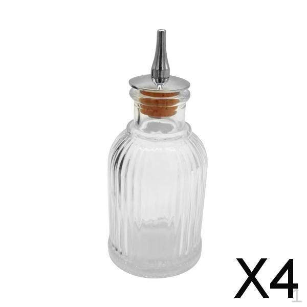 

4xBitters Bottle Decorative Syrup Cocktail Tool Dispenser