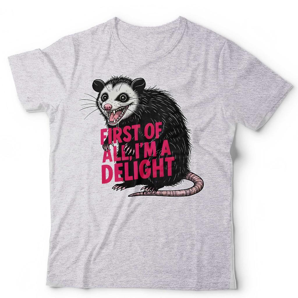 Possum TShirt Funny Opossum Tee First Of All Im A Delight Meme Unisex Kids