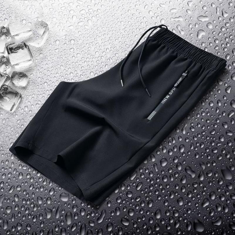 Increase Fat Summer Ice Silk Shorts Men's Loose Large Size Trend Five-point Pants Casual Sports Pants Beach Pants Men