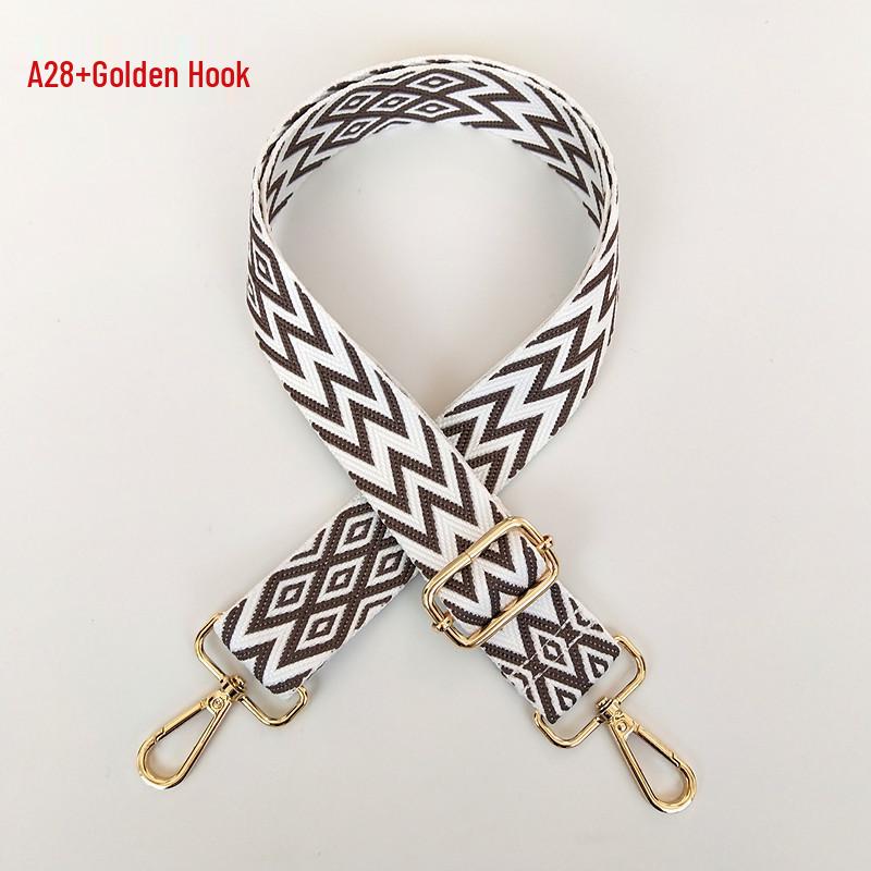 Bunter Damen-Taschen-Ersatzriemen - Bestickt, Breit, Dekompressionsfähig, Einzelne Schulter, Umhängetasche, Rucksack, Lanyard-Stil.