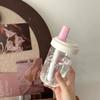 Cute Design Pink Bow Straw Water Bottle Clear Coffee Cup Gift Bubble Tea Cup  Outdoor Use