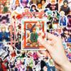 50 Japanese Anime Style Stickers Mixed Suitcase Flat Car Stickers Animation Graffiti Stickers