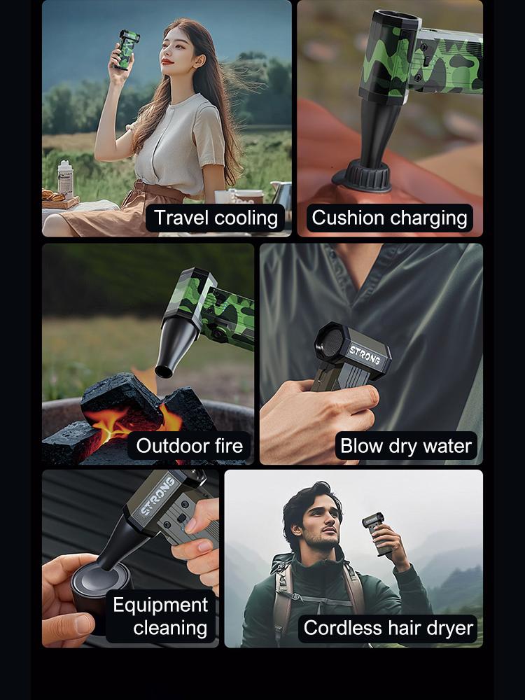 Mini Turbo Jet Fan 350000 RPM Mini Air Blower Handheld Electric Brushless Motor Violent Blower Wind Speed 60m/s Industrial Duct