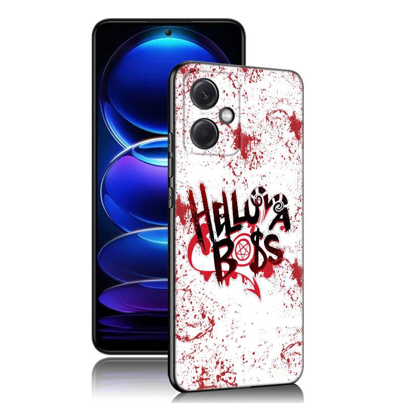 

Аниме Helluva Boss Черный силиконовый чехол для телефона Xiaomi Redmi Note 10 11 11S 12 13 4G 8 9 11T Pro 5G Plus 8T 9S 10S 12S Redmi Note 8 Pro