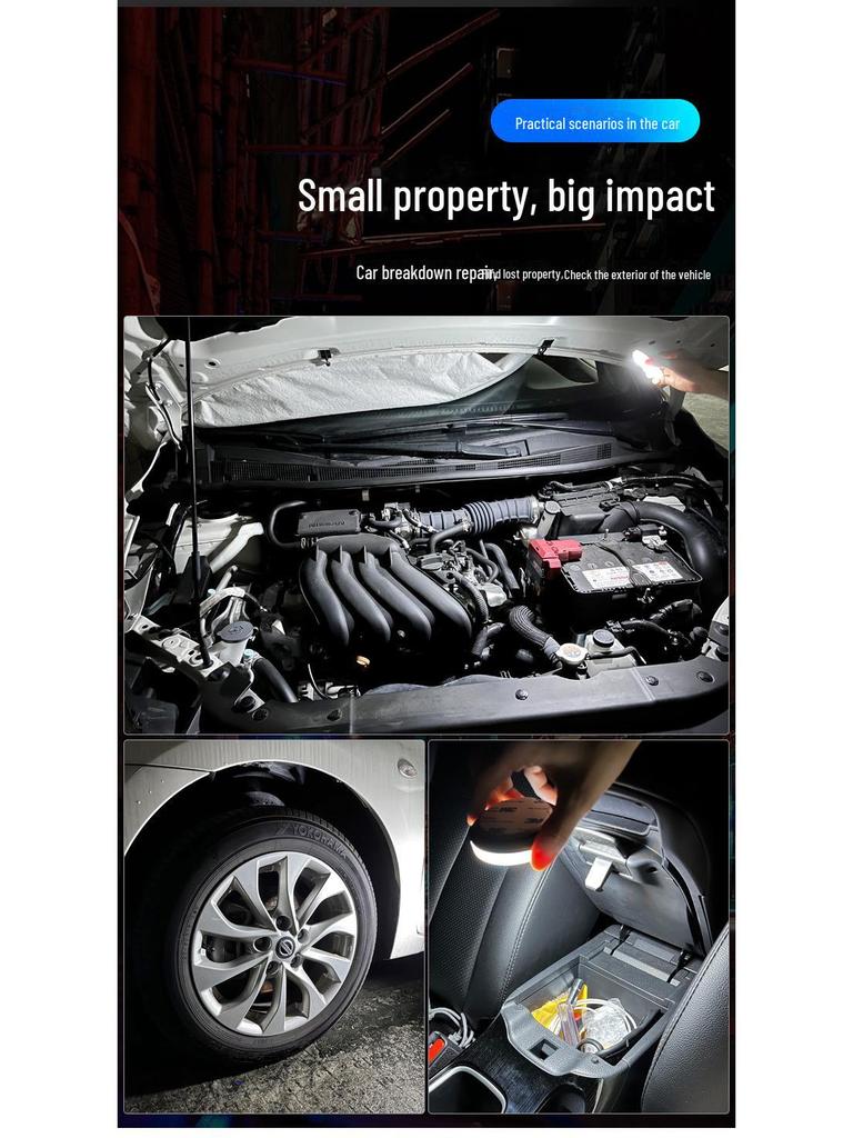 Car Interior LED Touch Light: Reading, Trunk, Roof, Ceiling Atmosphere Lamp