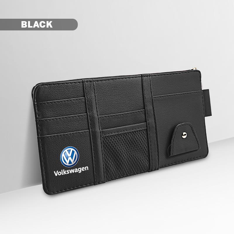

For VW Volkswagen Jetta MK5 Golf PU Leather Car Sun Visor Ticket Card Storage Bag Accessories For Volkswagen GTI Scirocco Magota
