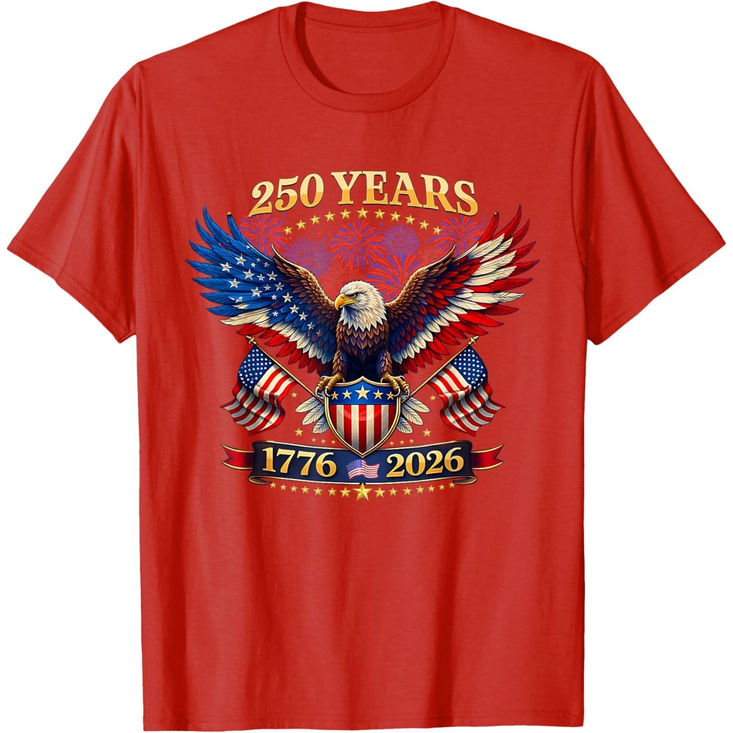 250 лет Америки 1776 2026 250-й 4 июля День Независимости Футболка S