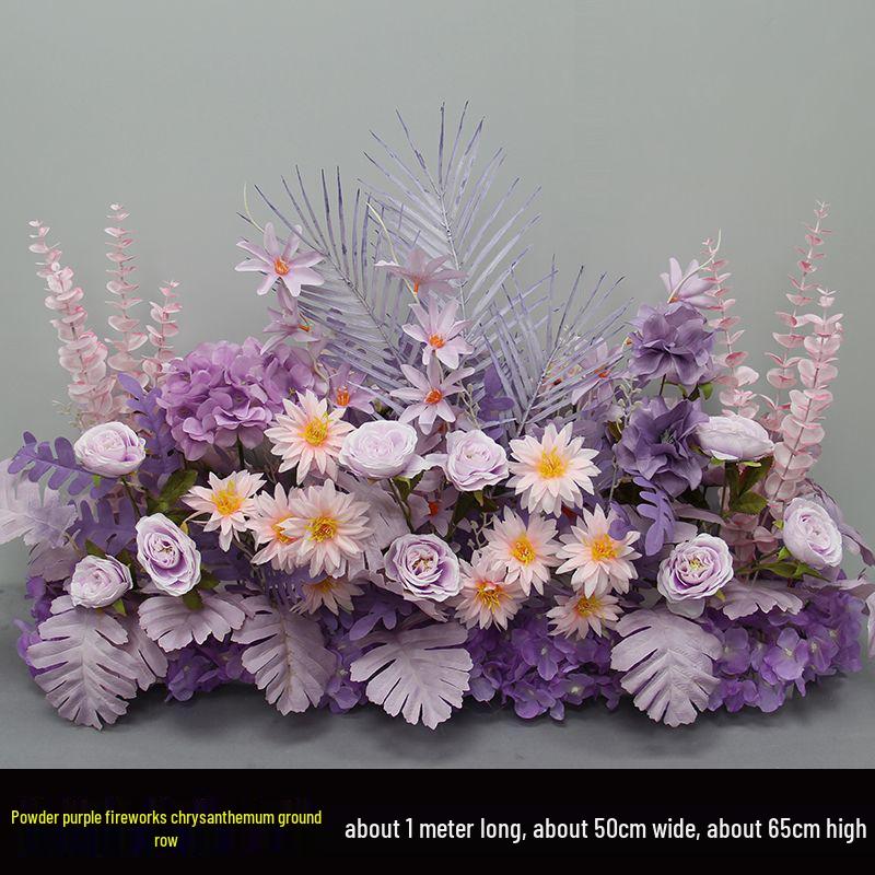Artificial Wedding Aisle Flower Row: Table & Stage Decoration Simulation Flowers