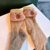 Sweet Cartoon Animal Capybara Knitted Long Socks Gift Floor and Home Socks Plush Mid Tube Socks