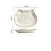Creative White Glaze Japanese Embossed Cartoon Cute Cat Ceramic Tableware Home Kitchen Restaurant Supplies Fish dinner plates