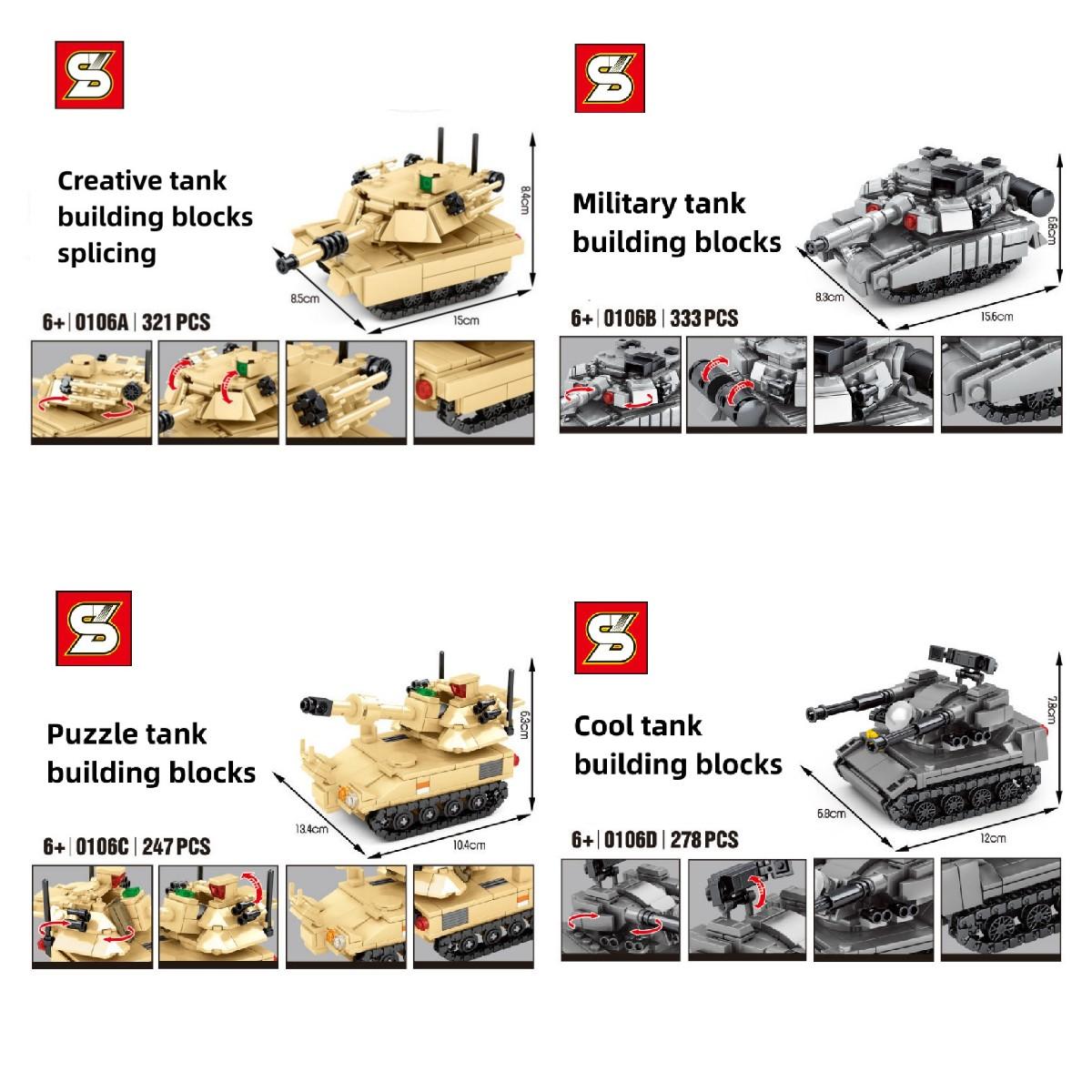 

SZ-0106 Survival War Series Creative M1A2 Главная станция Танк T90 Пушка Головоломка Собранные военные строительные блоки Игрушки
