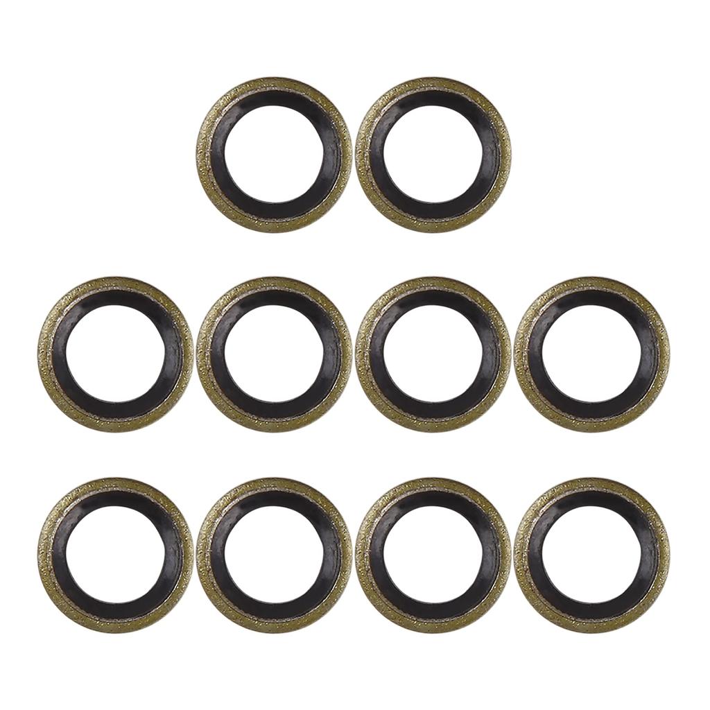 uxcell Oil Adhesive Seal M8 Bronze Tone Car Engine Oil