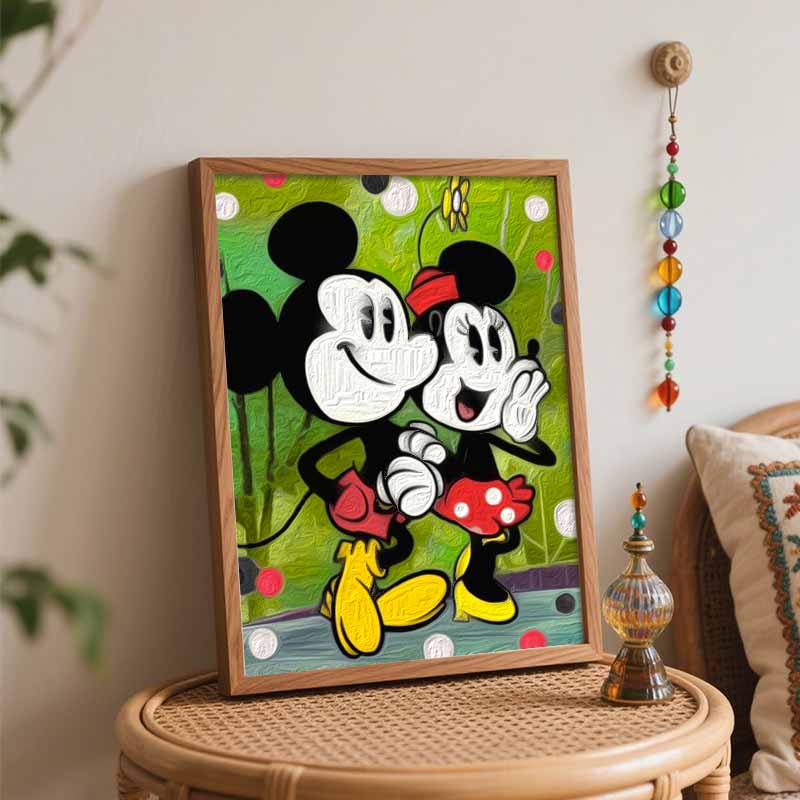 Disney Oil Painting Painting Art Hobby Cultivating Gifts Home Decoration Mickey Minnie Cute Love Fun Animation (126)
