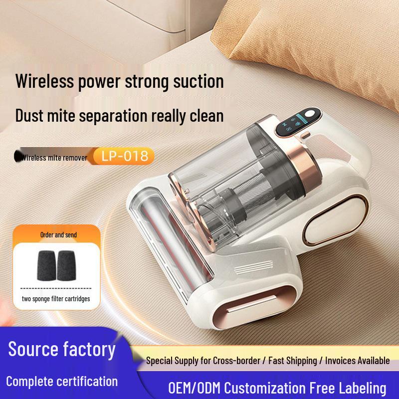 High-Suction Mite-Removal Vacuum Cleaner with Dual Dust Cup & UV Sterilization
